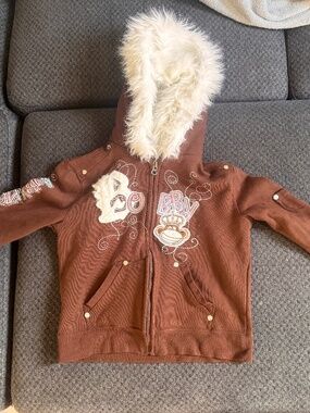 Bobby Jack fur hood y2k hoodie